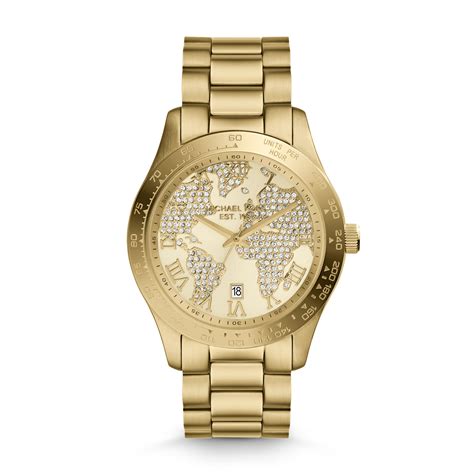 michael kors layton chronograph watch gold|Layton Pavé Gold.